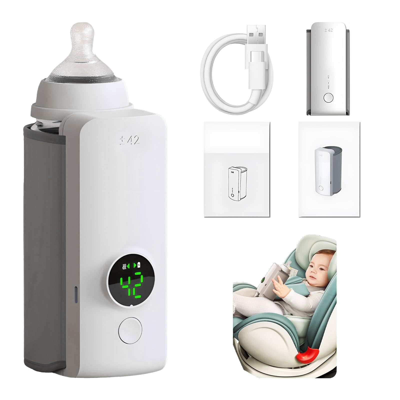 Portable Baby Bottle Warmer for Warm Milk Anytime