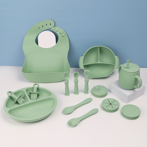 All-in-One Baby Feeding Set with Bowl, Spoon & Bib